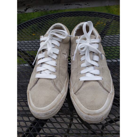 Converse One Star Ox Sz W10 M8 Suede OG 1 Retro Low Off Cream Leather - Picture 6 of 9